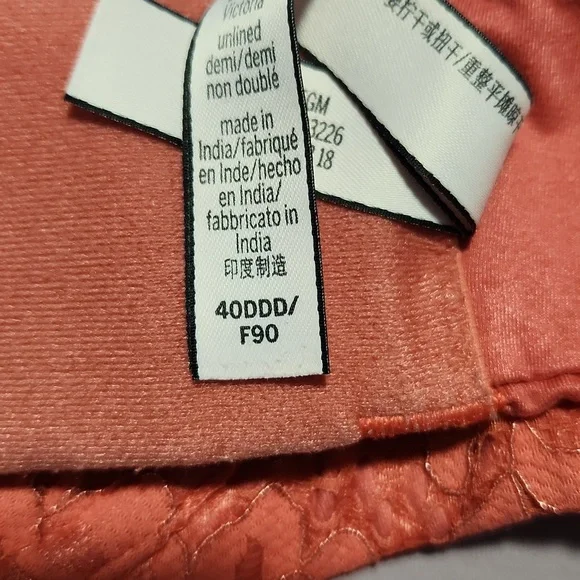 VICTORIA SECTRET Elegant Lace Coral Bra Size 40DDD. - Picture 9 of 11